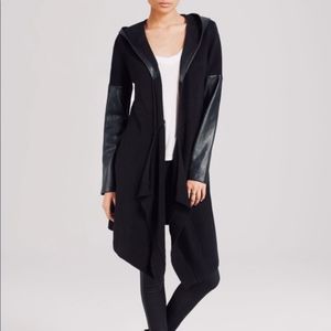 BLANKNYC- Faux leather hooded cardigan/jacket